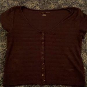 american eagle button up